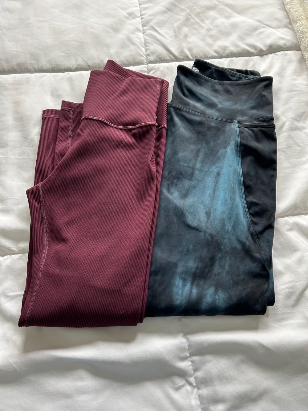 Born Primitive Ribbed Legging and black/Dark Blue tie die